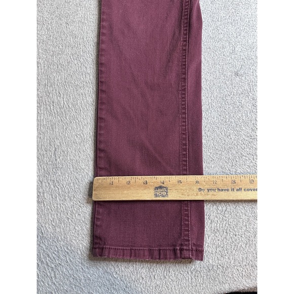 Riders By Lee Straight Jeans Womens 12/M Red Mid Rise Stretch Denim Rhinestone - Picture 4 of 14